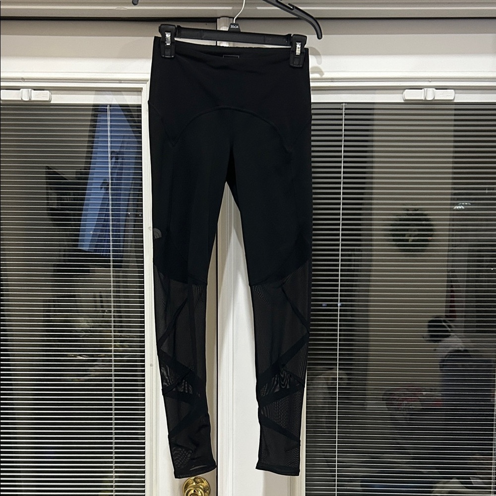 The North Face Black Athletic Leggings with Mesh Insets